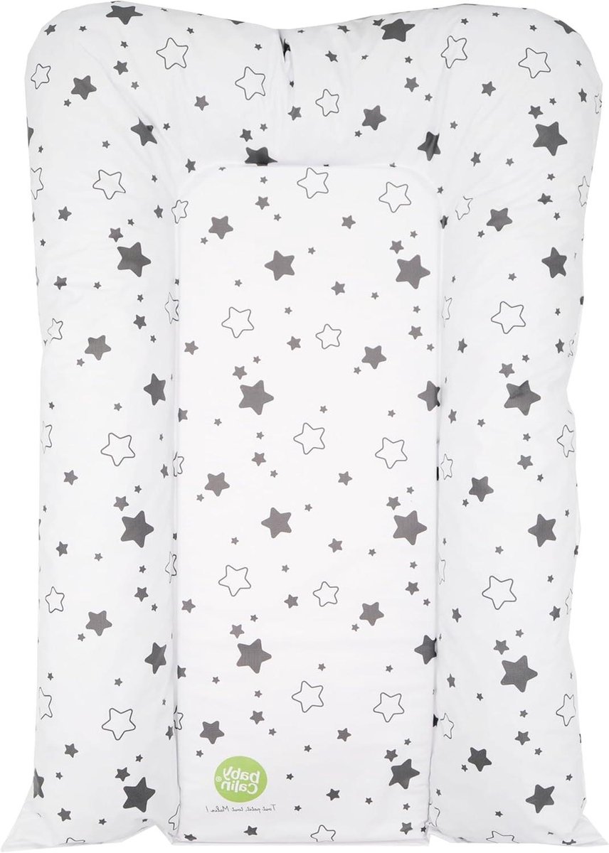 Commode Mat - Baby Verschoningsmat - Baby Verzorgen - Verhoogde Zijkanten - 50 x 70 cm - Grijs