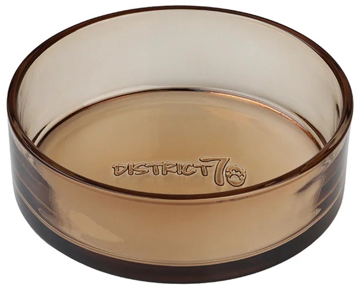 Glazen kattenvoerbak champagne 230ml DAWN 12x3,7cm