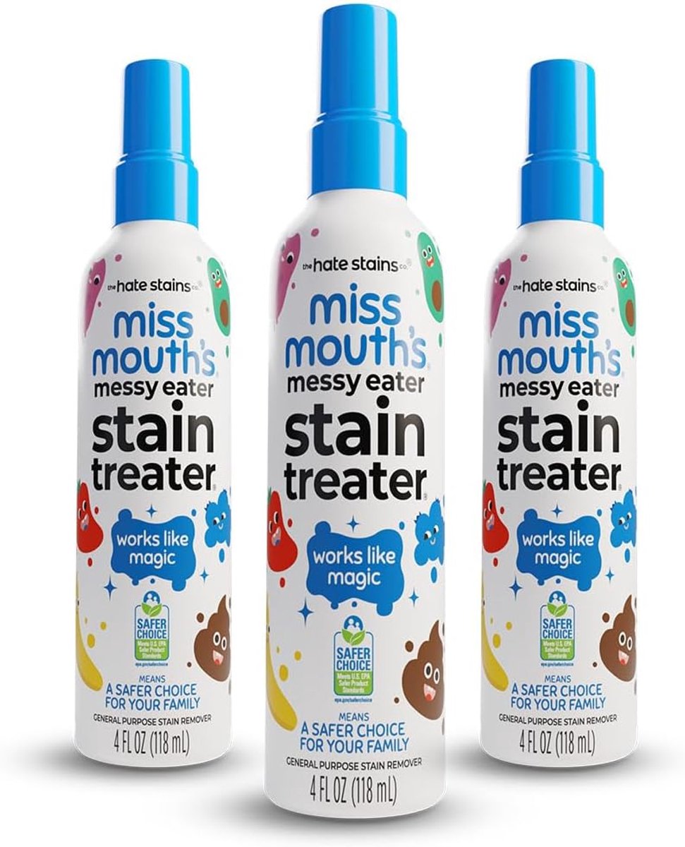 SnelShoppen - Miss Mouth's Messy Eater Vlekkenbehandel Spray - 118ml 3-Pack Vlekverwijderaar - Baby & Kinderen - Veilig voor Kinderen en Huisdieren -
