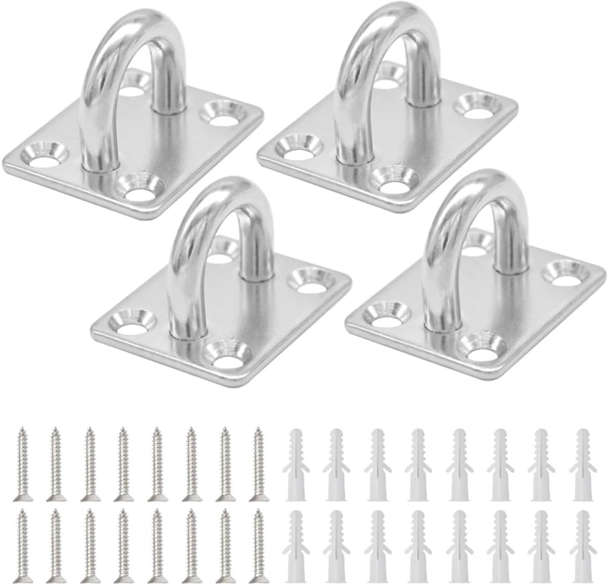 4 stuks Pad Oogplaat M8 304 Roestvrij Staal Suspension Plafond Haak