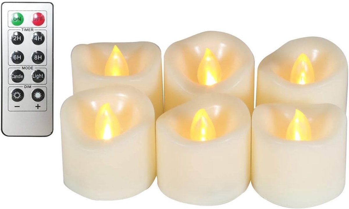 Led realistische heldere Flikkerende LED-kaarsen met