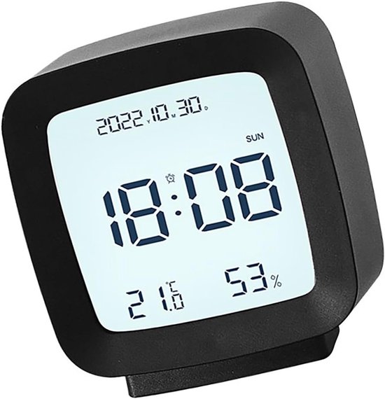 Digitale Kinderwekker - Kinderklok Alarm - Routine Ontwikkelen - Temperatuur Vochtigheid - 4 x 7.8 x 8.3 cm - Zwart — afbeelding 4