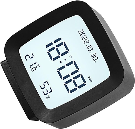 Digitale Kinderwekker - Kinderklok Alarm - Routine Ontwikkelen - Temperatuur Vochtigheid - 4 x 7.8 x 8.3 cm - Zwart — afbeelding 2