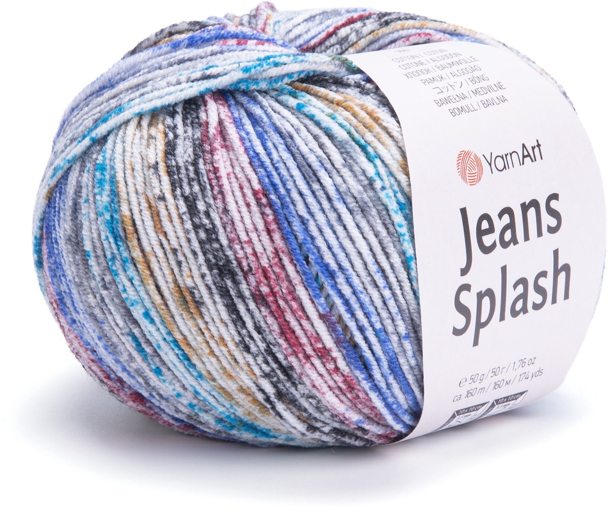YarnArt Jeans Splash - 55% Katoen 45% Acryl - voor Haken en Breien - 50g / 160m - Kleur 942