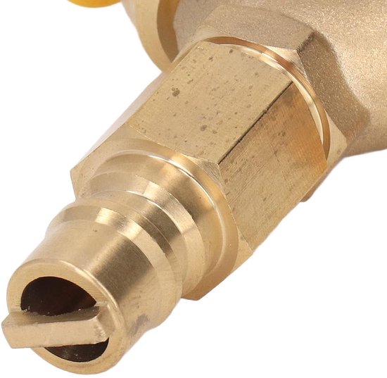 Dailygoods - Gas Y-splitter - 3/8 duim Quick Connect Adapter - Lekvrije werking - Messing en rubber - Geschikt voor aardgasgrills - Voor pizza oven en... van Dailygoods — afbeelding 2