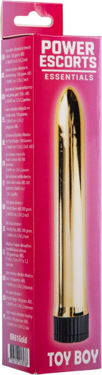 Power Escorts Toy Boy Gouden Gspot En Clit Vibrator 18 cm