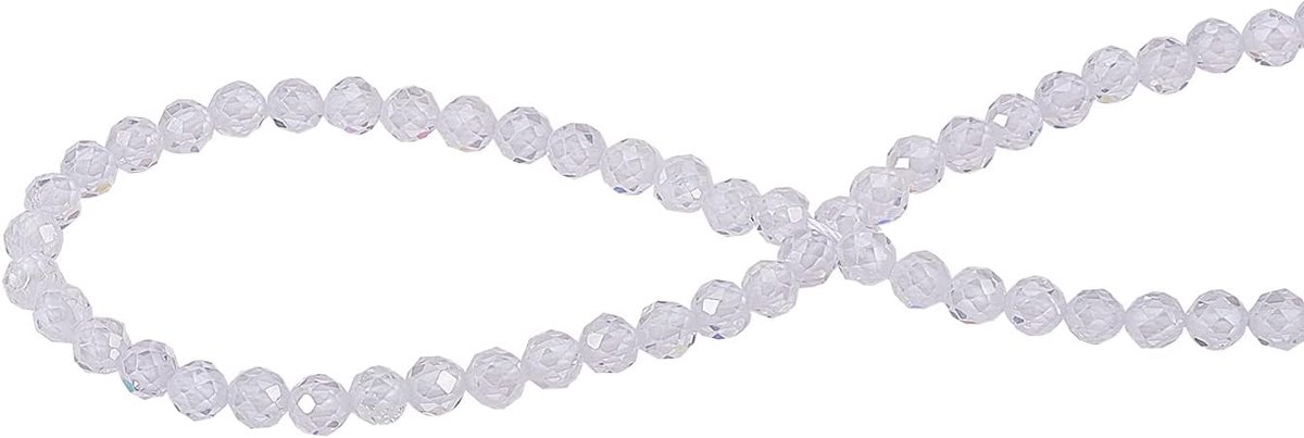 180 Stks Kubieke Zirkonia 4mm CZ Steen Losse Kralen Strengen Facet Ronde in Bulk voor Ketting Armband Oorbellen Sieraden Maken