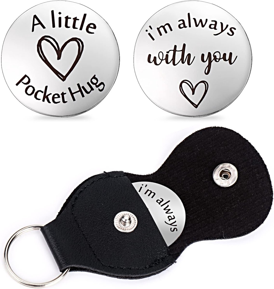 cobee Pocket Hug, muntje, aanmoediging, lange-afstandsrelatie, geheugensteuntje, dubbelzijdig, inspiratie, muntje, cadeau