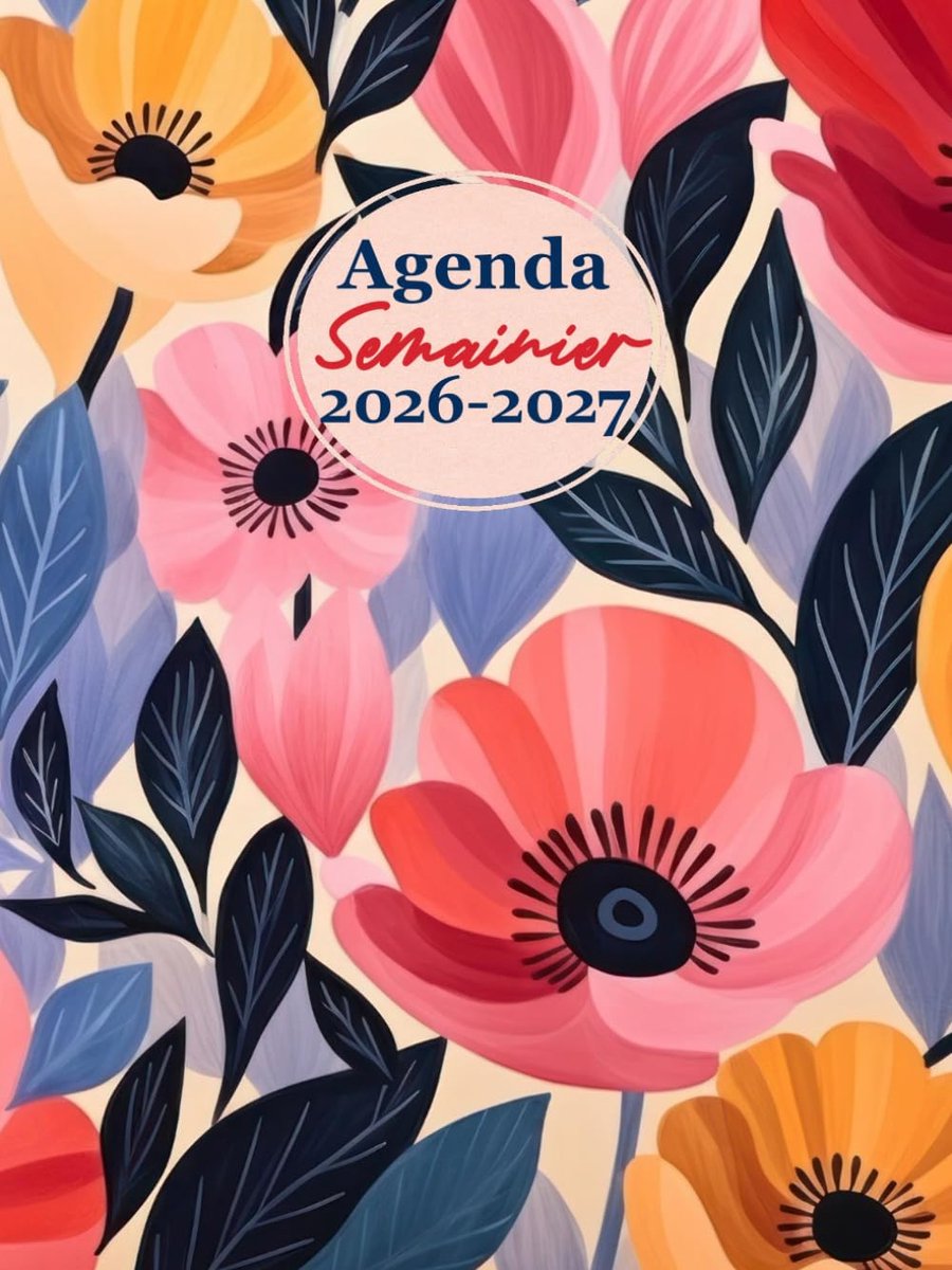 Agenda 2026 2027 Semainier - A4 formaat - 2 pagina's per week met uren - Perfect voor planning - ShopVlot