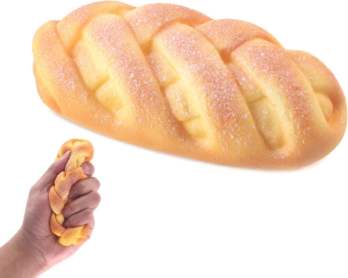 Gevlochten brood squishy speelgoed, langzaam opkomend en geurend, anti-stress stressbal voor volwassenen en kinderen, perfect voor thuis en op kantoor als cadeau