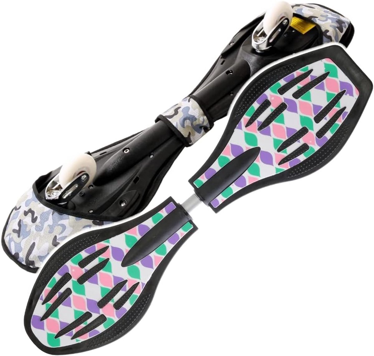 SnelShoppen Waveboard Original met ABEC9 Lagers en LED Wielen Maximaal 120 kg Meerdere Kleuren Perfect voor Kinderen en Jongeren