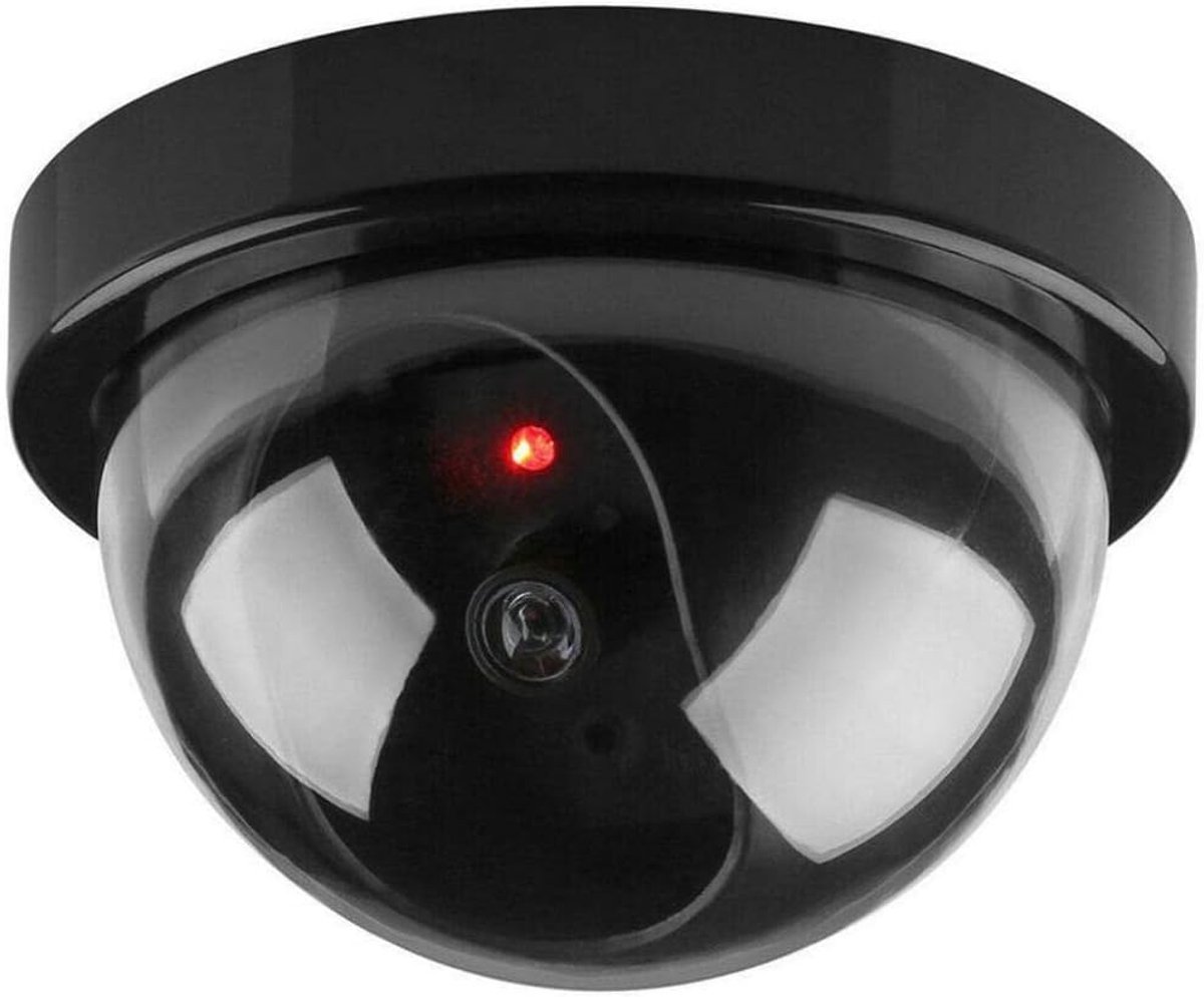 SnelShoppen - Realistische BW beveiligingscamera met knipperende LED-lamp, 360 graden draaibaar, ideaal voor thuis en kantoor, eenvoudig te installere