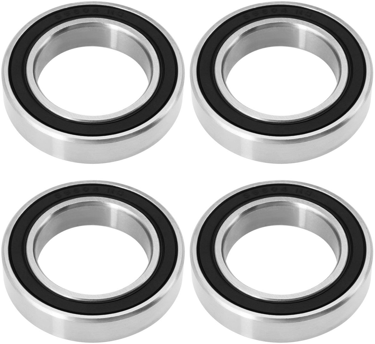 Omgoods - Voorwiel lagerset - Dubbel rubber verzegeld - Zilver - Roestvrij staal - Hoogwaardige lagers - Geschikt voor Light Bee L1E 201...