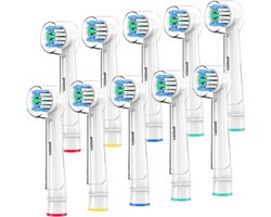 Vervangende tandenborstelkoppen compatibel met Oral B Braun | 10stuks professionele elektrische opzetborstels voor Oral B vervangende koppen Pro 500/1000/1500/3000/3757/5000/7000/7500