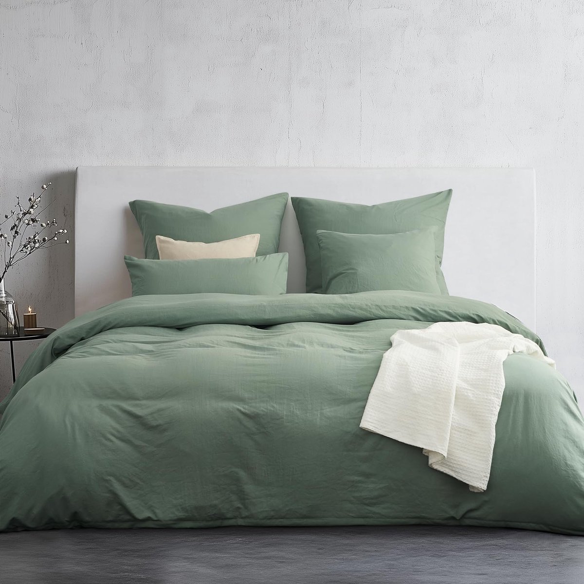 Omgoods - Superzacht Microvezel Dekbedovertrekset 200 x 200 cm in Groen
