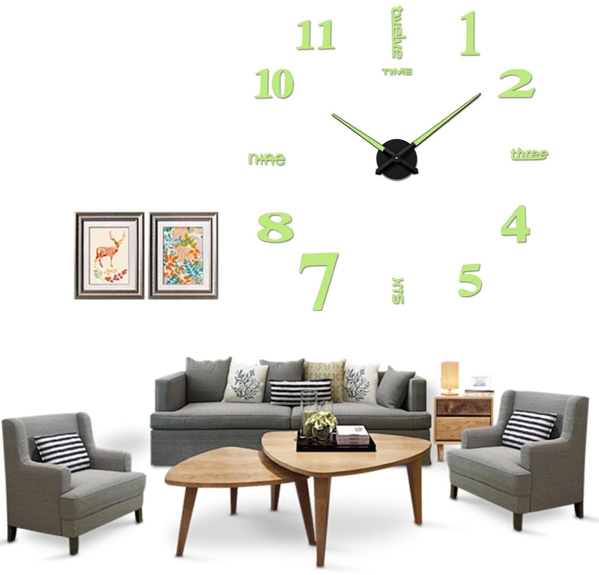 Omgoods - Moderne DIY Wandklok - Geruisloos en Glanzend voor Thuis en Kantoor