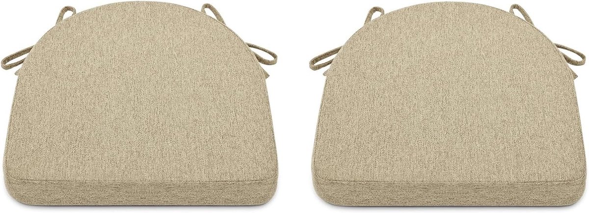 Omgoods - Set van 2 Wasbare Zitkussens met Anti-Slip voor Stoelen