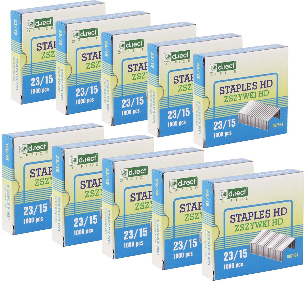 Omgoods - D.RECT 23/15 Stapels - 1000 Stuks voor Kantoor en Thuisgebruik