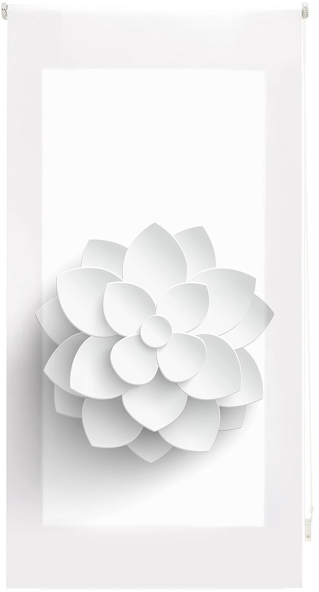Omgoods - Digital Rolgordijn met Bloemenprint - Translucent 90 x 180 cm