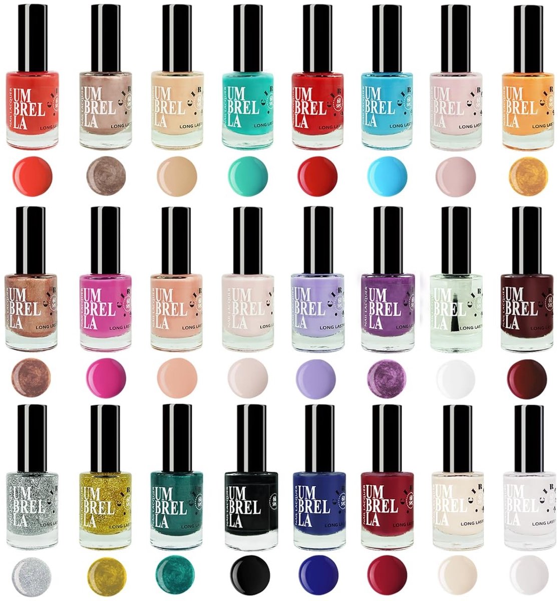 Omgoods - Set van 24 Nagellakken - Unieke Kleuren, Sneldrogend en Langdurig