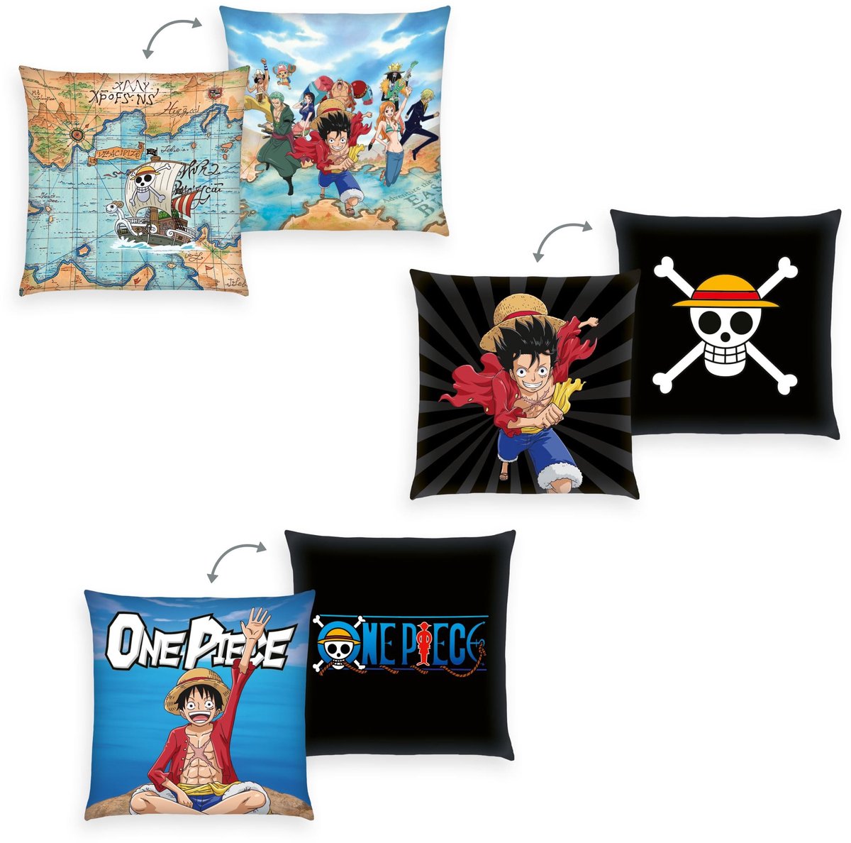 Omgoods - One Piece Dekokussen - 40x40 cm Anime Kussen