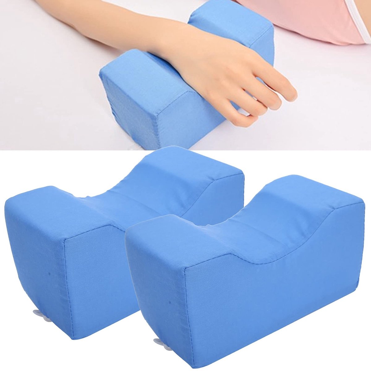 Omgoods- Anti-Bedsore Kussen Ergonomisch Ontwerp - Enkel Kussen - Voet Lift Ondersteuning - Beenrust Verheffende Pad - 20 x 10 x 10 cm - Hoogwaardig Katoen en Sponsmateriaal - Enkelkussen