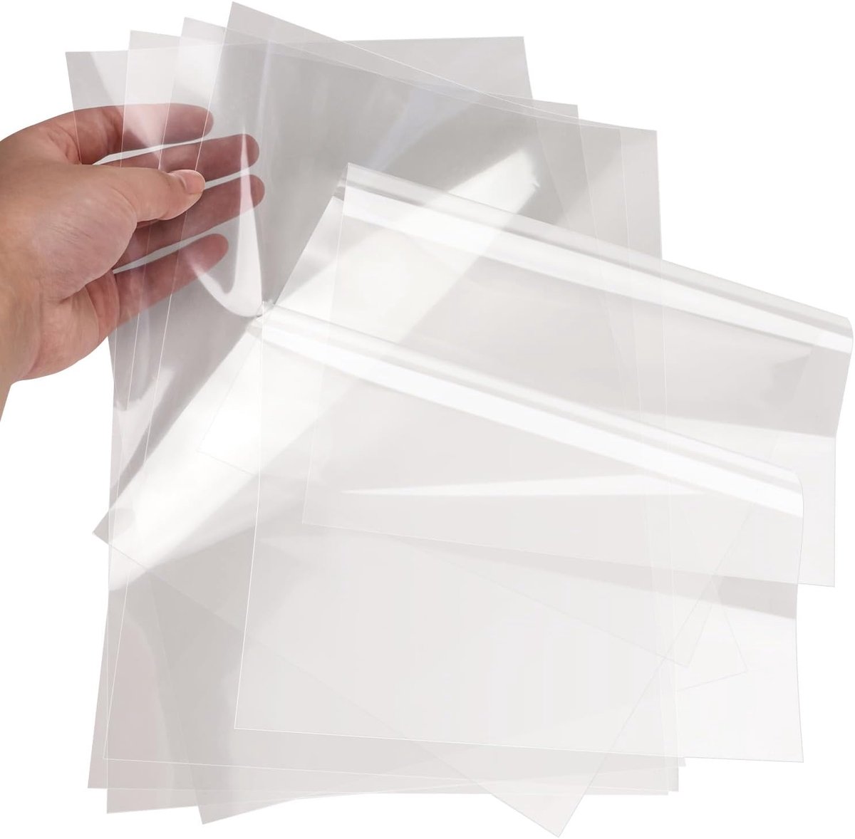 Kreukelfolie voor naaien, kreukelpapier, kreukelfolie, ritselend papier, 15 stuks A4, hittebestendig, duurzame naaibenodigdheden voor speelgoed, stoffen boeken en knutselprojecten (15Pcs)
