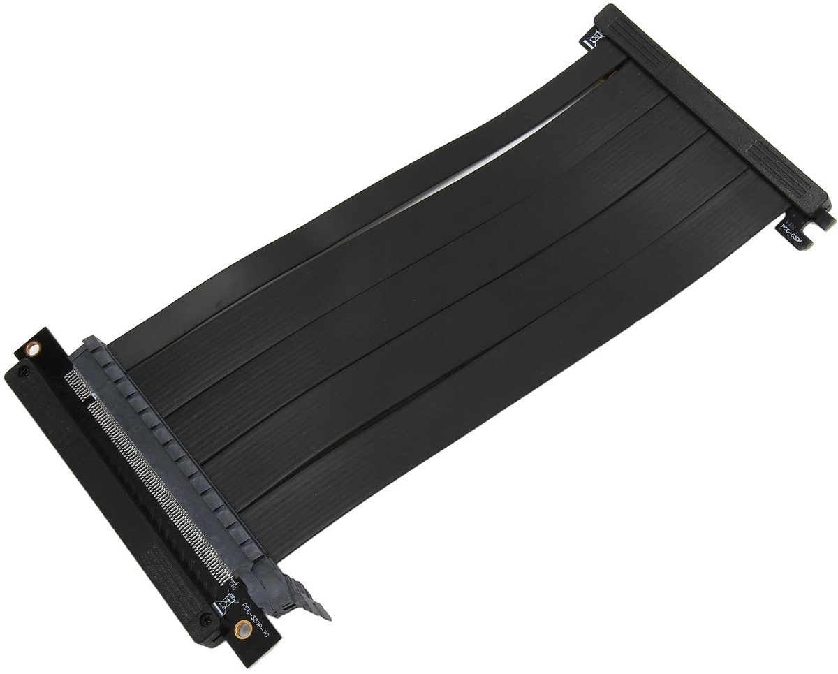 Omgoods- Riser-kabel PCIe 4.0 - Dubbele Omgekeerde X16 - Flexibele Afgeschermde Verlengkabel - Compatibel met RTX3060ti/RX6800XT - Voor Overklokken - Materiaal ABS en PCB - Grafische Kaart Verlengkabel