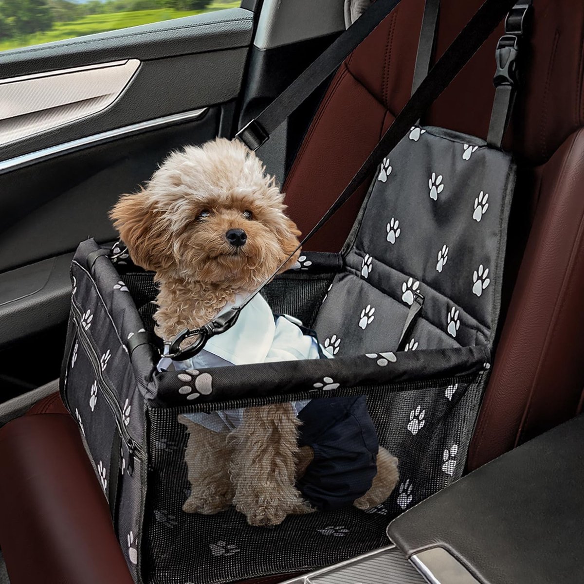 Omgoods - Dog Car Seat voor Honden en Katten - Opvouwbaar en Wasbaar