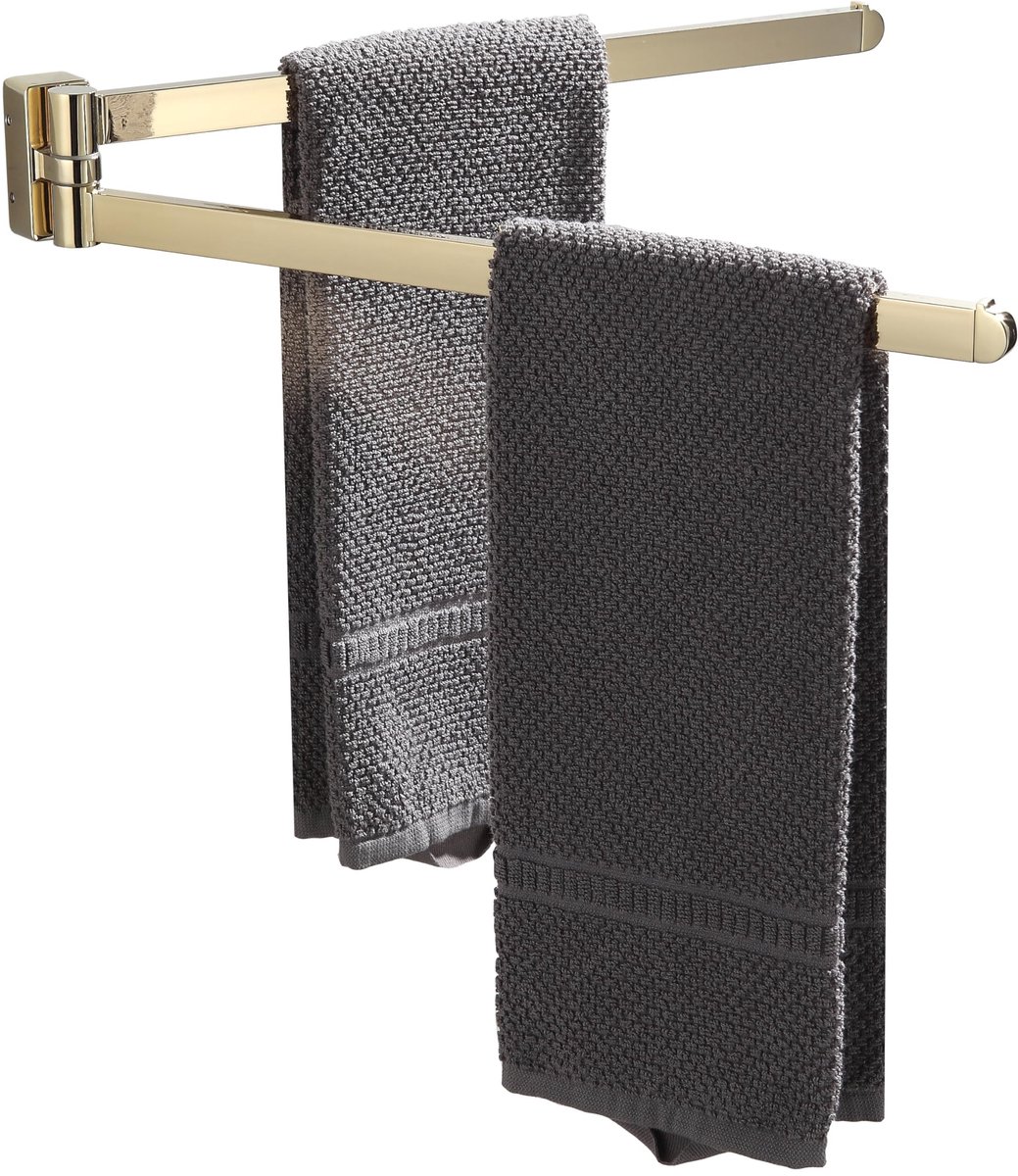 Omgoods - Gouden Rotatable Handdoekhouder - Ruimtebesparend Design
