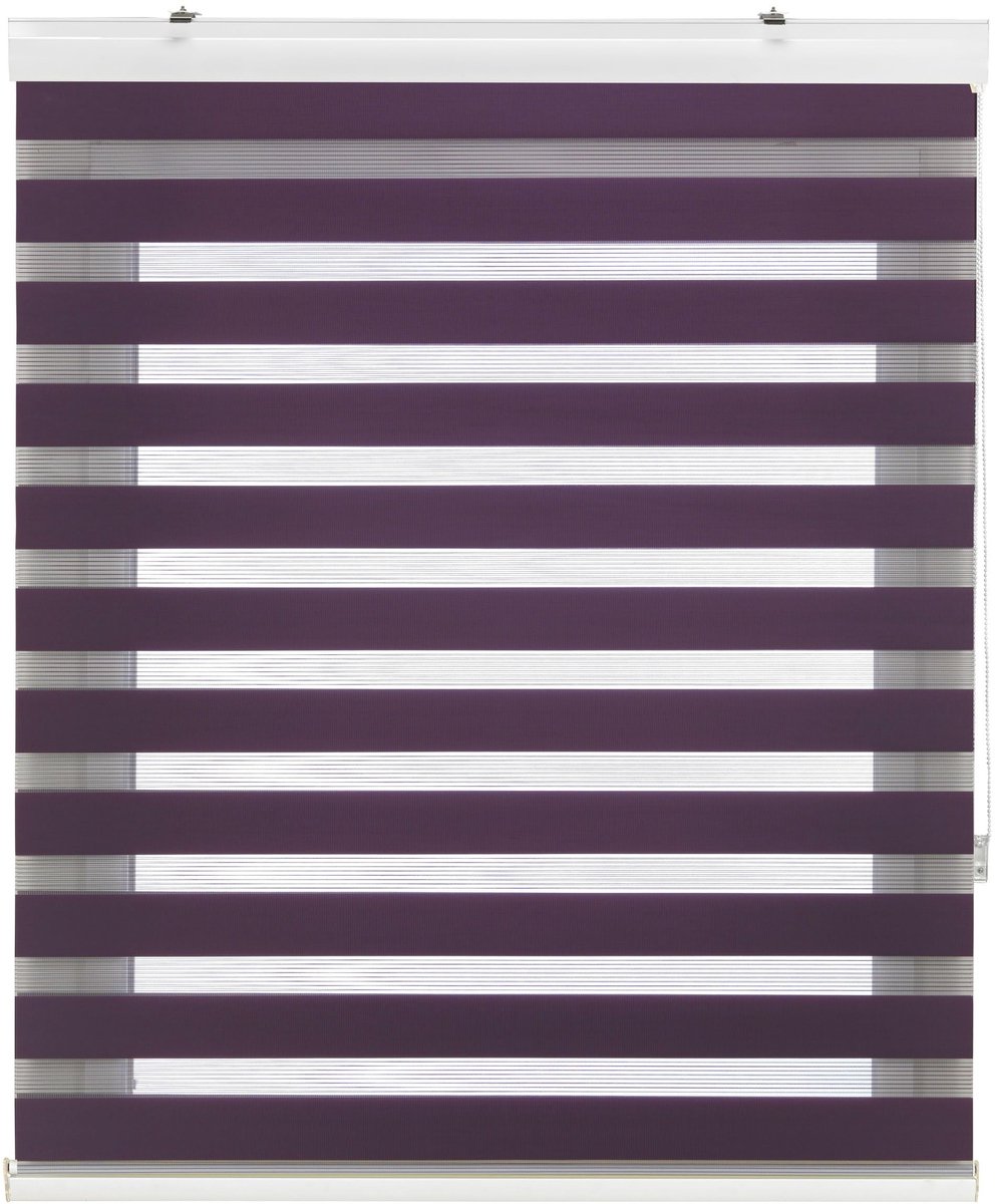 Omgoods - RoLGordijn voor Dag en Nacht met Galerij - 100 x 180 cm - Violet