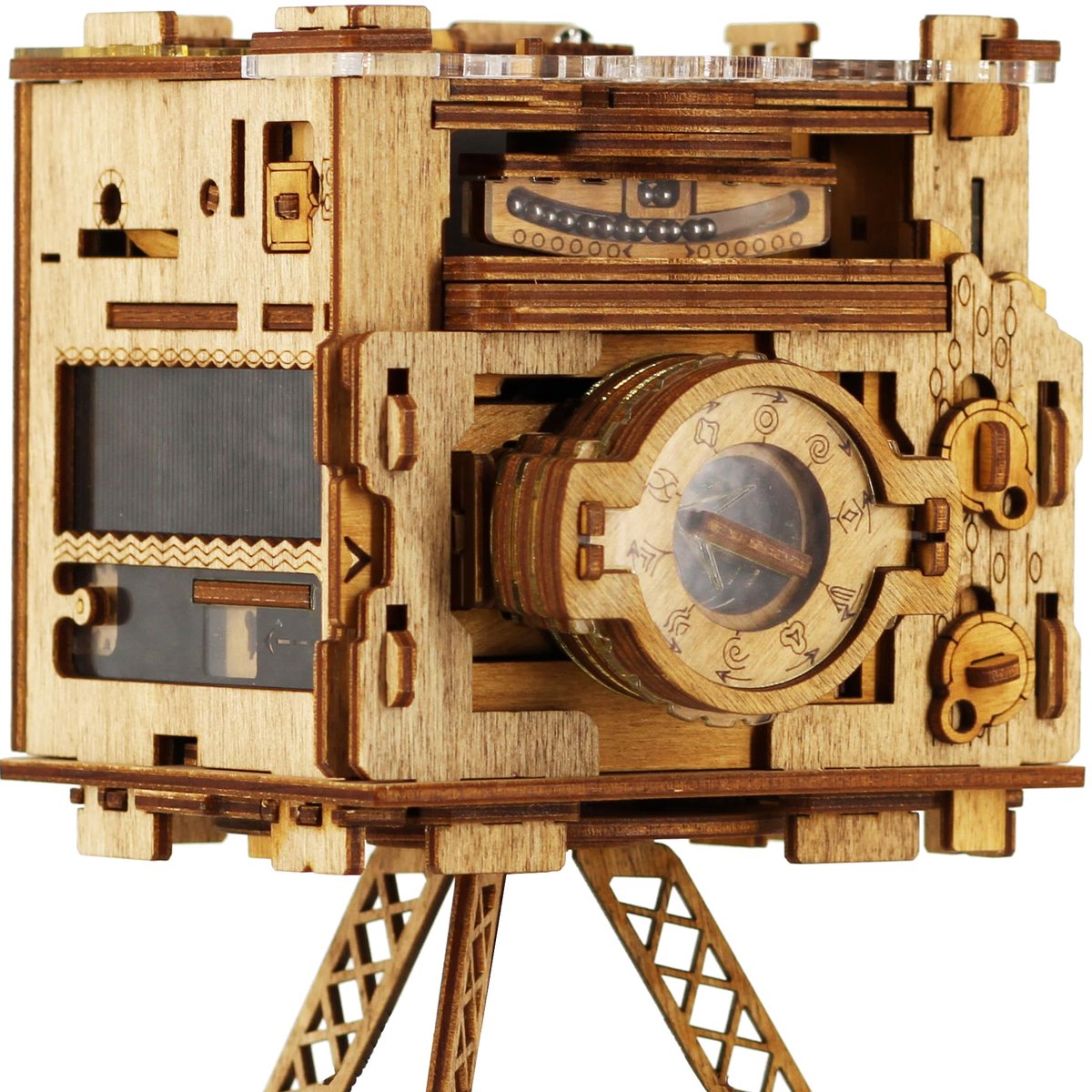 Omgoods- Puzzelbox Escape Room Game - Cluebox PRO "Sherlock's Camera" - Unieke Puzzelspellen - Houten Puzzel - Denkspel voor Volwassenen - Logische Taken