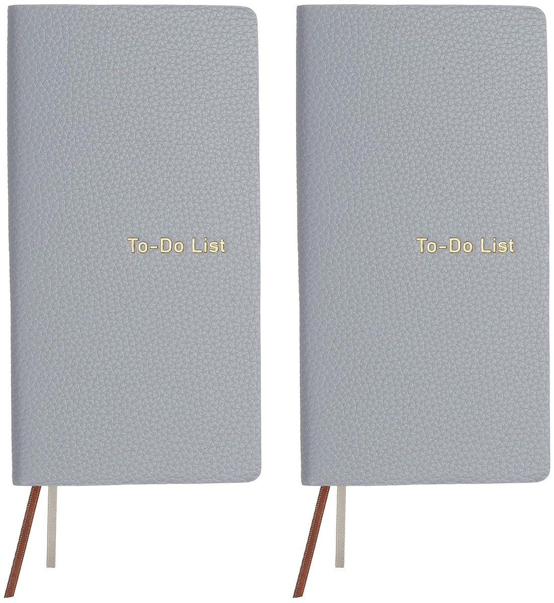 Omgoods - 2 Stuks Lederen To-Do Lijst Notitieblokken - 160 Pagina's voor Dagelijkse Plannen