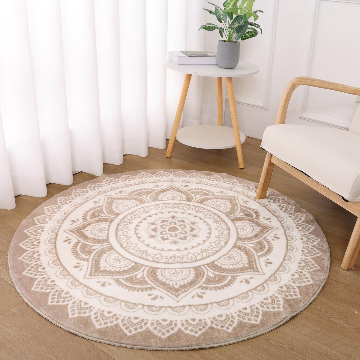 Omgoods - Rond Vloerkleed 120cm - Super Zacht en Machinewasbaar