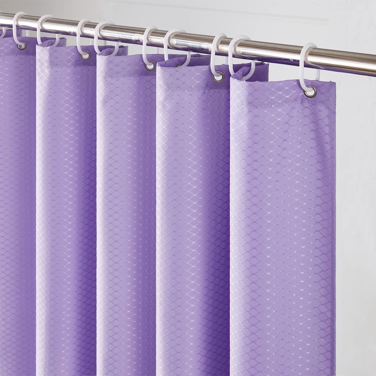 Omgoods - Lila Douchegordijn met Wafelstructuur, Schimmelbestendig en Waterproof 120 x 210 cm
