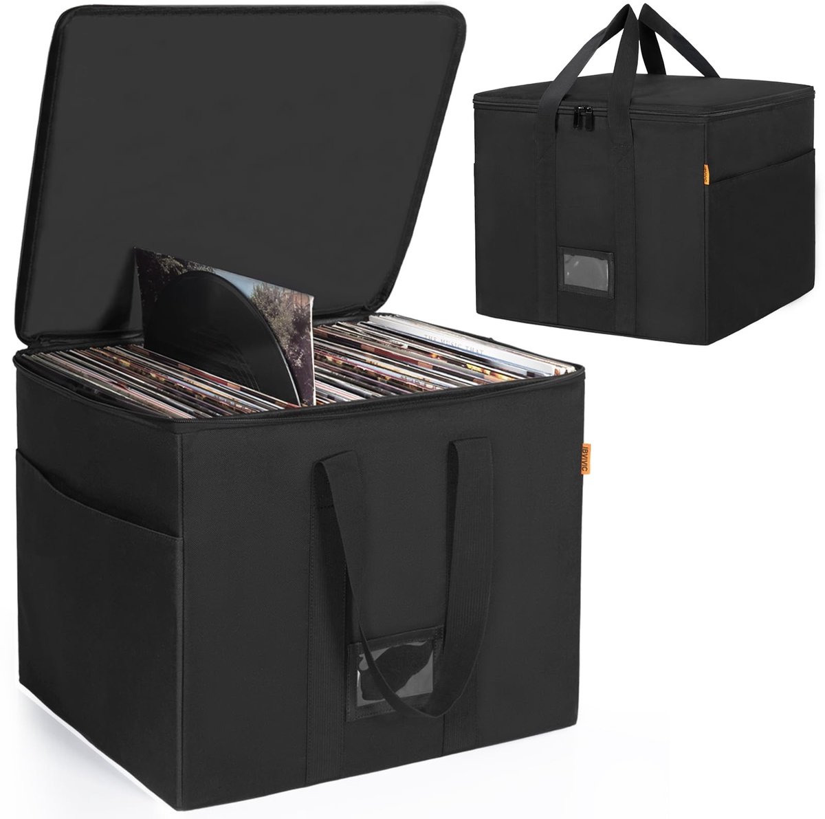 Omgoods - Vinyl Record Storage Box - Zwarte Opbergdoos voor Platen
