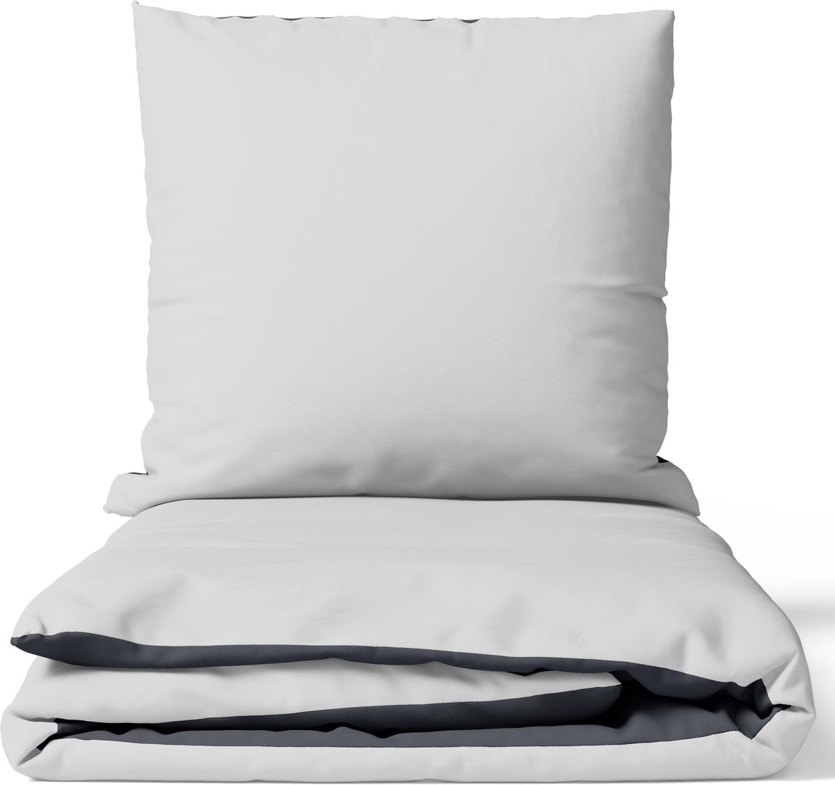 Omgoods - Luxe Beddegoedset 200x220 cm met 2 Kussenslopen van 80x80 cm in Grijs