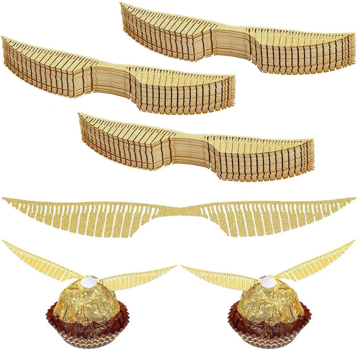 50 stuks Wings Wizard Party Chocolade Decoratie Cupcake Toppers