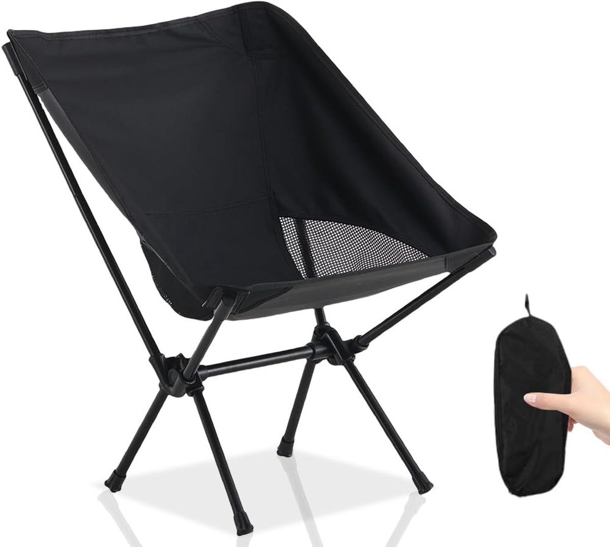 Omgoods - Ultralichte Opvouwbare Campingstoel met Draagtas - Ideaal voor Buitenactiviteiten