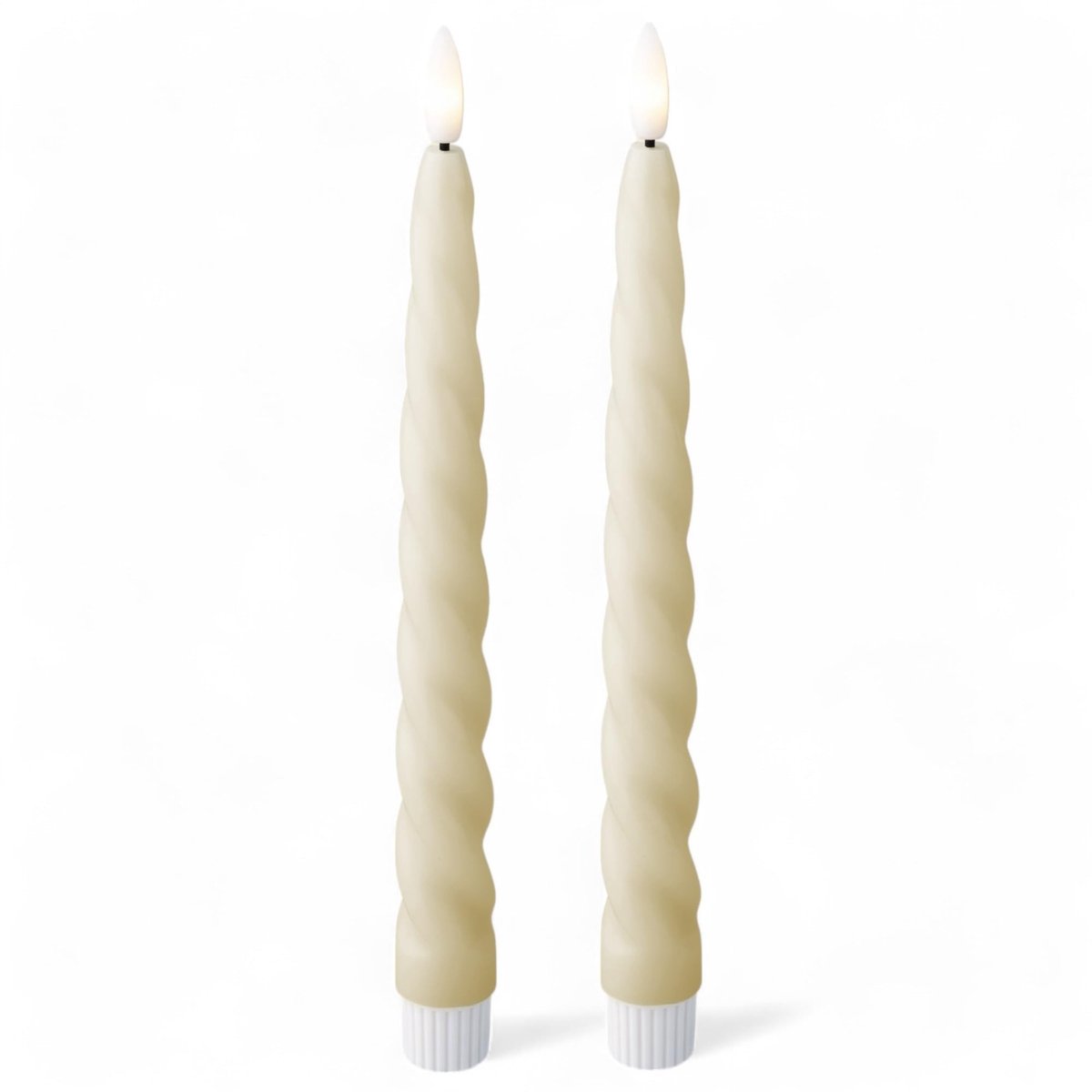 Omgoods - Echte Wax LED Kaars met Realistische Vlam en Timer - Voor Binnen met Warm Wit Licht