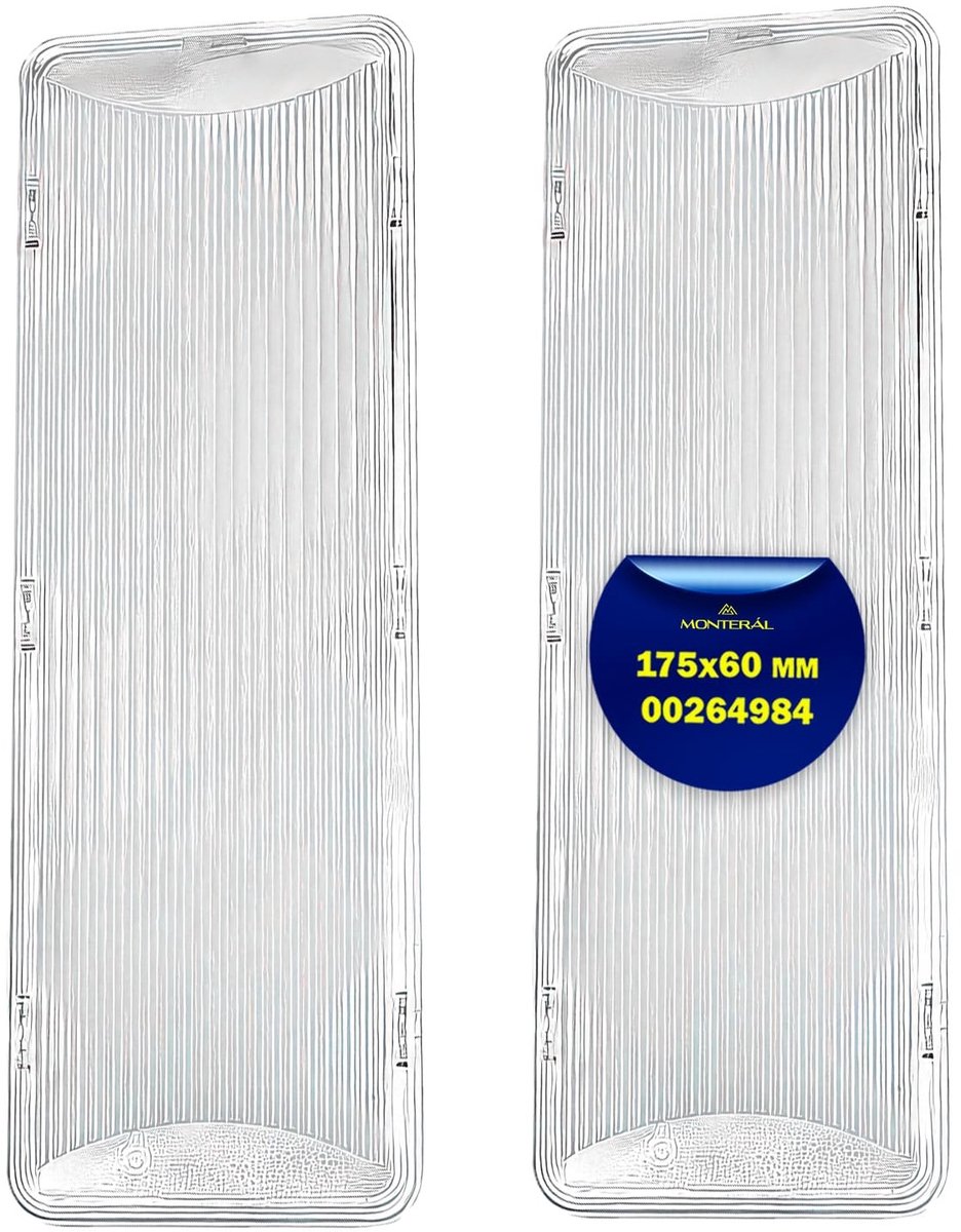 Omgoods - 2 Stuks Lichtkap voor Afzuigkap met Originele Code 00264984 voor Bosch en Siemens