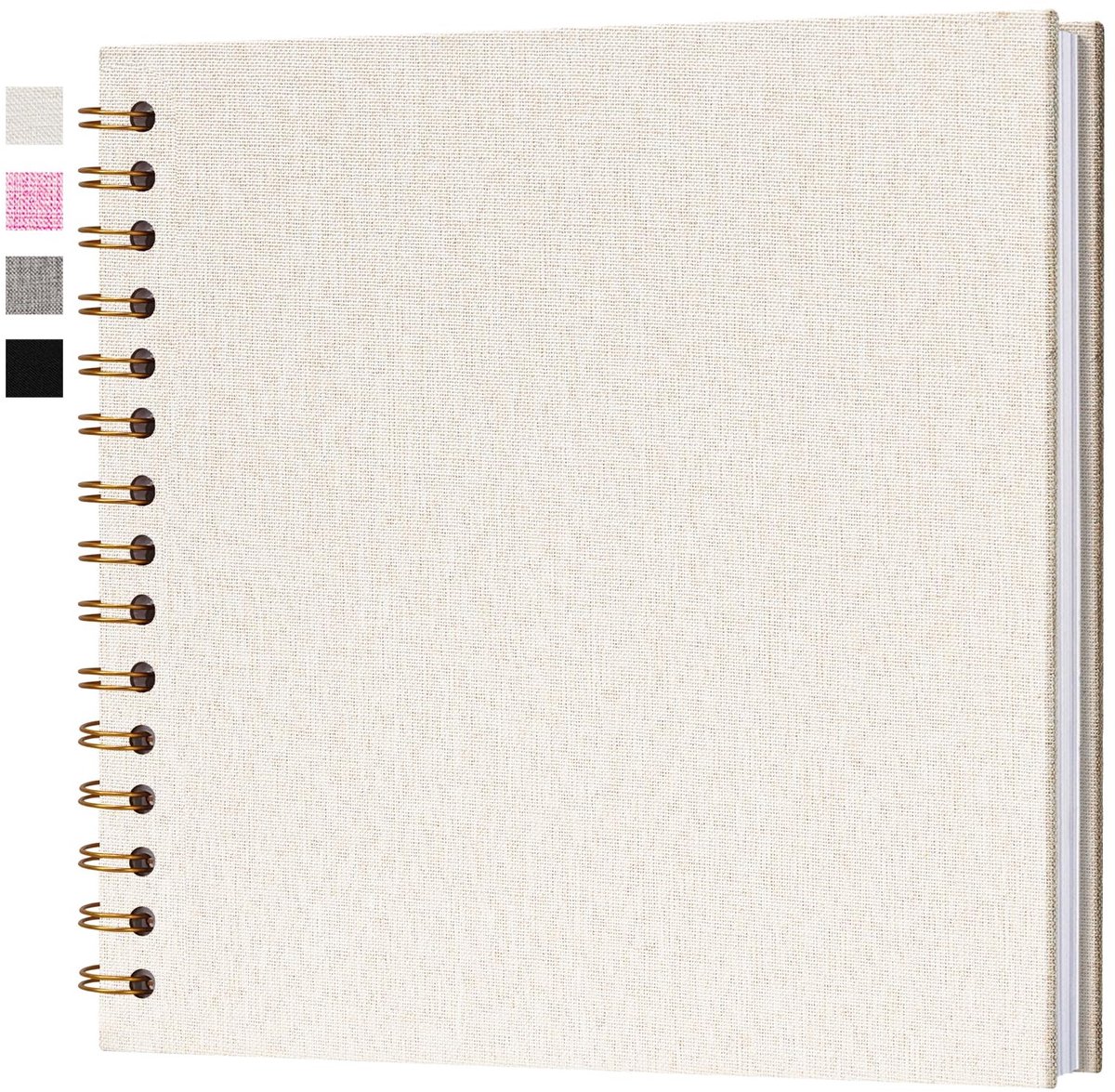 Omgoods- Fotoalbum 20,5 x 20,5 cm - Scrapbook - Plakboek - 40 Witte Pagina's - Zuurvrije Pagina's - Linnen Kaft