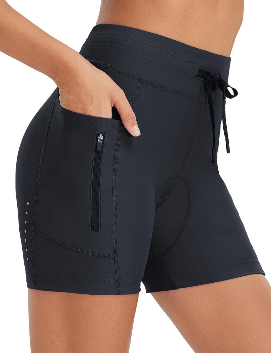 Gevoerde fietsbroek voor dames, 5 inch, 4D-fietsbroek, gevoerd, korte fietsonderbroek, fietsondergoed, wielerkleding