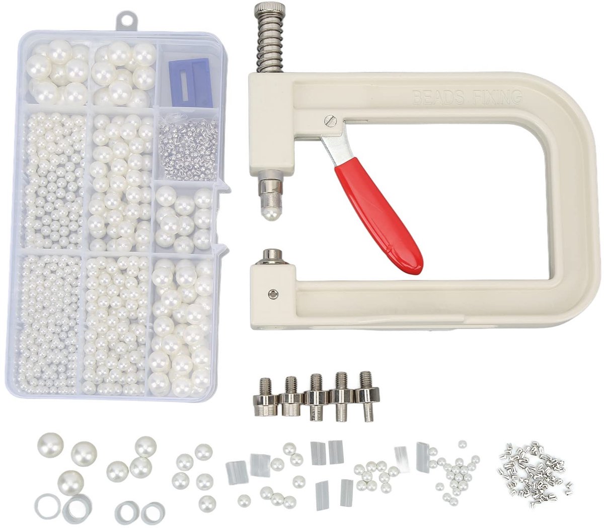 Omgoods- Parelzetmachine Slijtvast - Handpersmachine - Parels - Sieraden - Doe-het-zelf - Compact en duurzaam - Parelinlegmachine