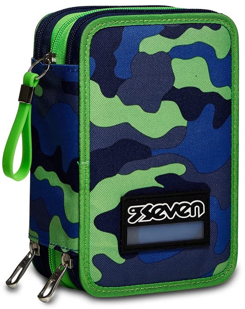 Omgoods - Seven Pencil Case met 3 Ritsen - Blucamo Boy, School en Vrijetijdstas