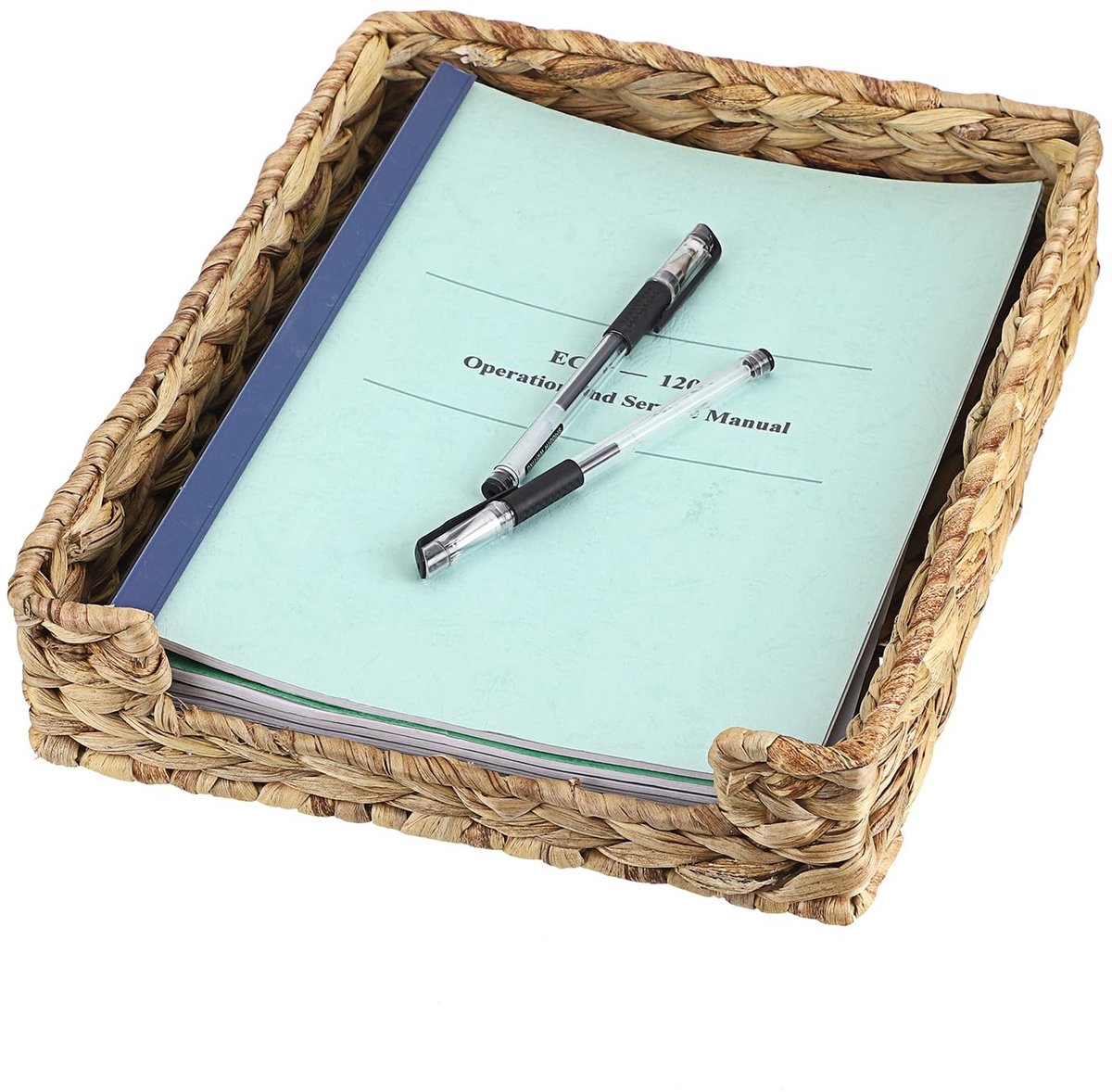 Omgoods - Waterhyacint Gevlochten Documenthouder - Waterdichte Briefbak voor A4 Documenten
