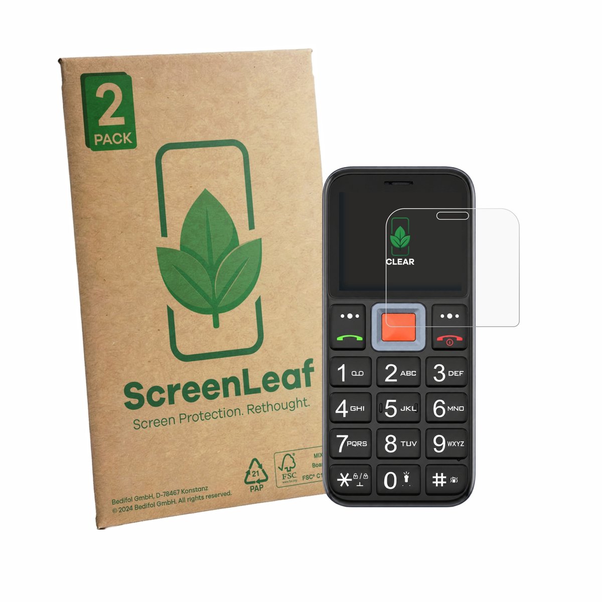2 Stuks Screenprotector voor Easyfone Prime A5 - Hoogwaardige Beschermfolie transparant