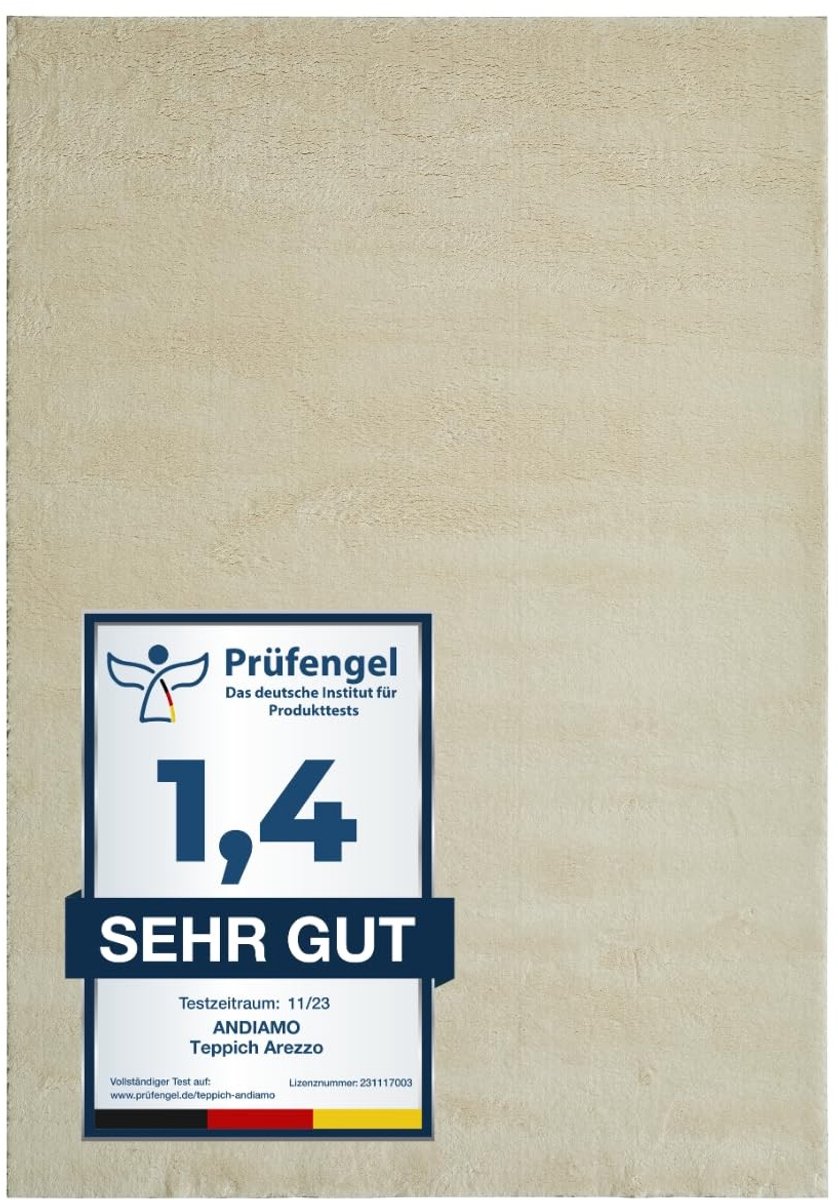 Omgoods - Vloerkleed 120 x 170 cm - Elegant Cream Wasbaar