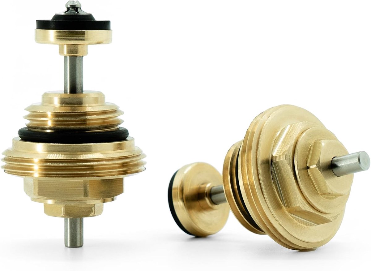 3 stuks G1/2 ventielinzetstuk voor verdeler M30 × 1,5 mm, vloerverwarming spruitstuk voor UFH aandrijving, messing terugslagbouten, spruitstuk ventielkern en verwarmingscircuitverdeler