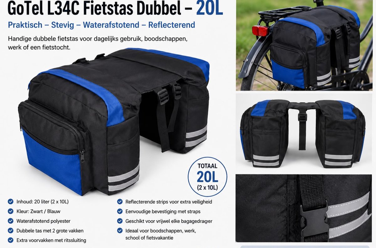 Fietstassen waterdicht 20l